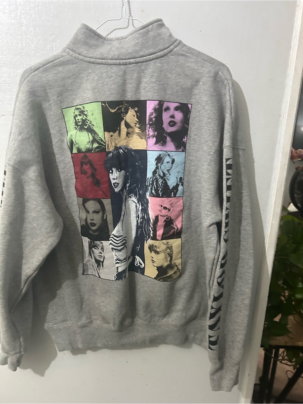 Taylor Swift Light Gray Women's Zip-Up Sweater - Picture 5 of 5